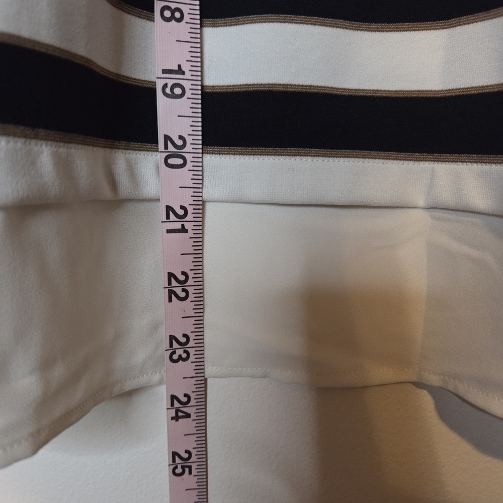 Ann Taylor Medium Striped Long Sleeve Popover Top - Picture 4 of 8